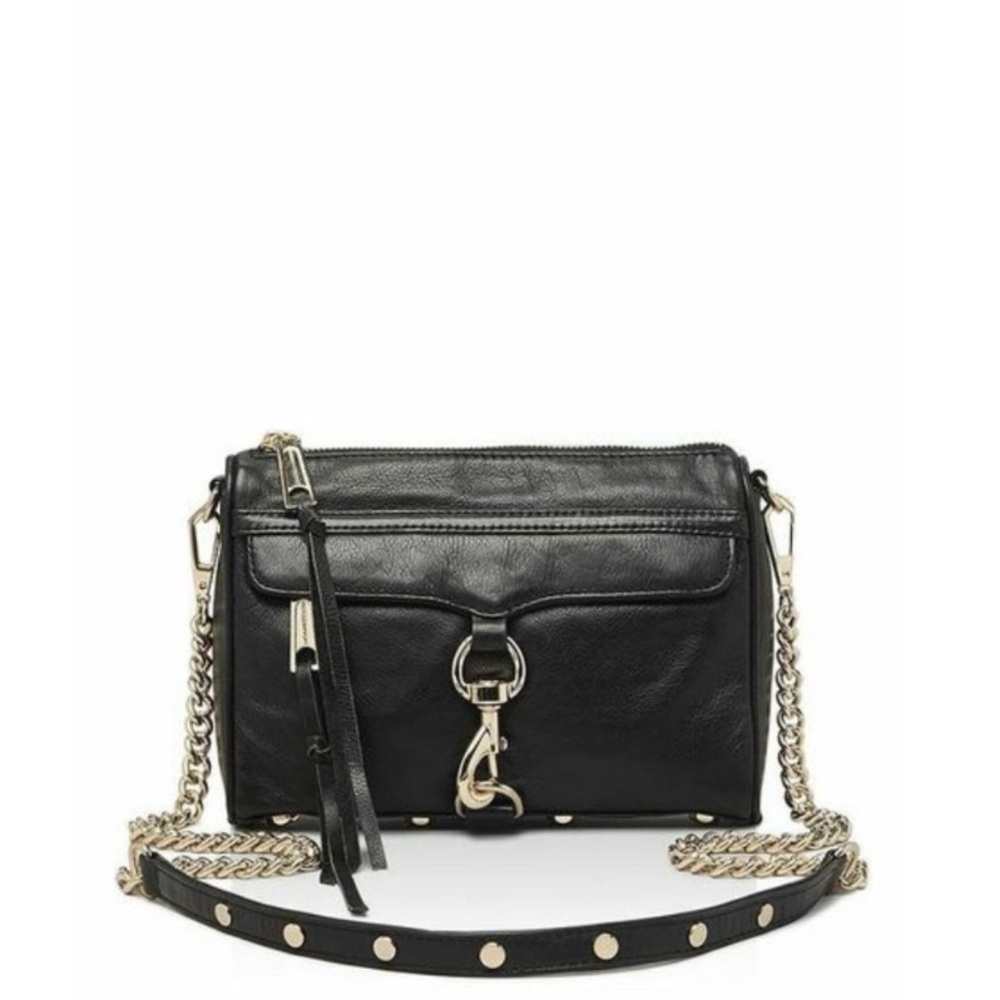 Rebecca Minkoff Mini Mac Black & Gold Crossbody
